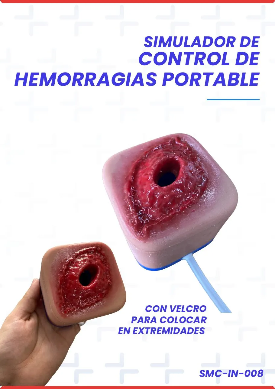 SIMULADOR DE CONTROL DE HEMORRAGIAS PORTABLE CON VELCRO PARA COLOCAR EN EXTREMIDADES